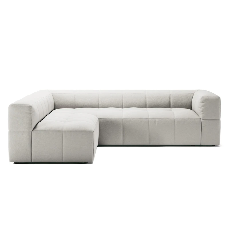 Mure 3-Seater Sofa With Open End Left, Steam White