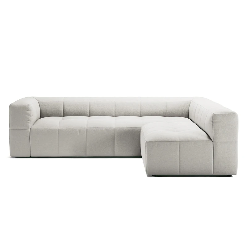 Mure 3-Seater Sofa With Open End Right, Steam White