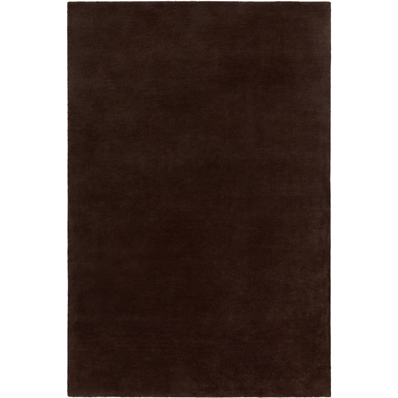 Nordic Plain Wool Rug 180x270 cm, Dark Brown