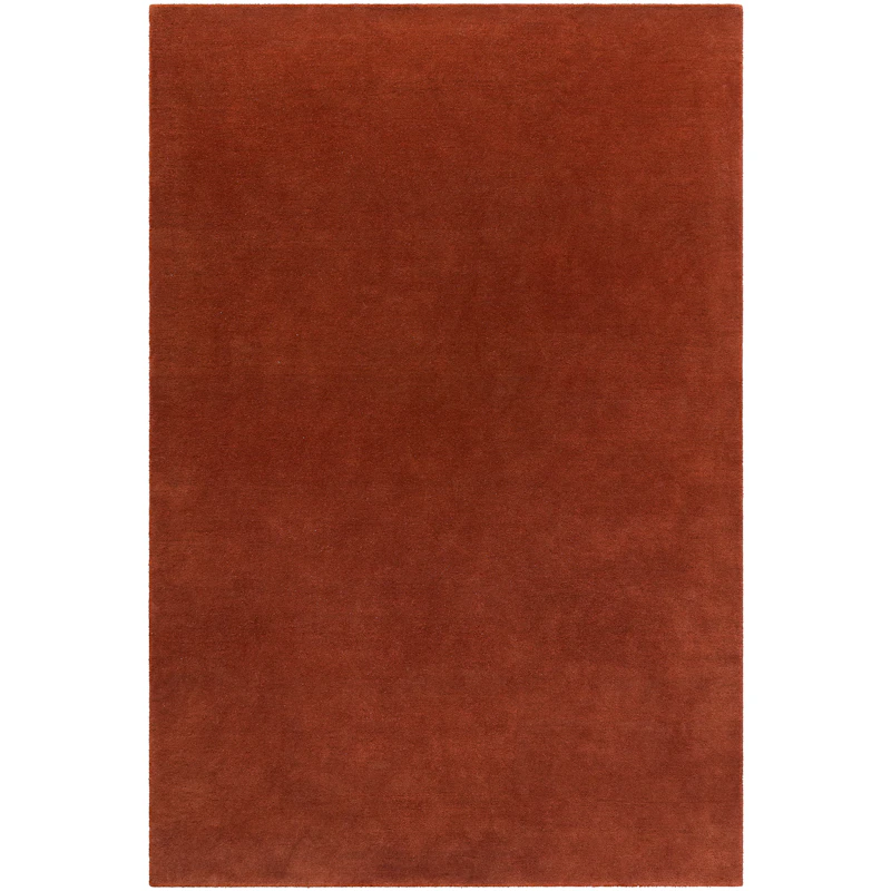 Nordic Plain Wool Rug 180x270 cm, Brick