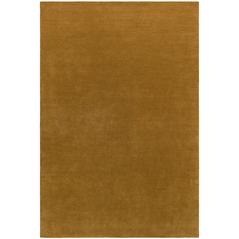 Nordic Plain Wool Rug 250x350 cm, Mustard
