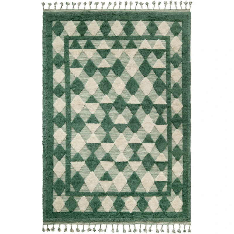 Oriental Grid Rug 180x270 cm, Green