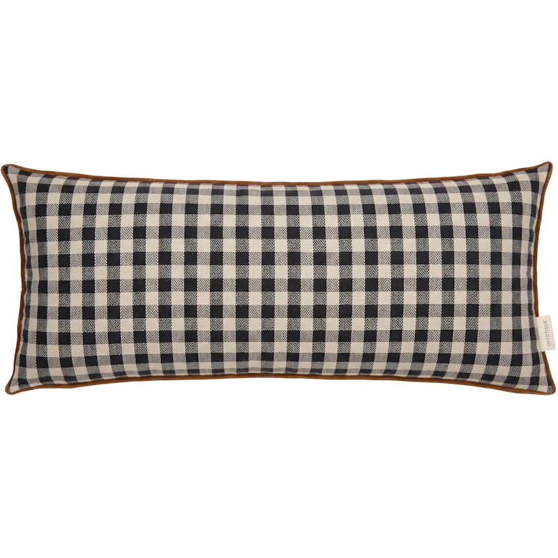 Outline Check Cushion 30x70 cm, Black