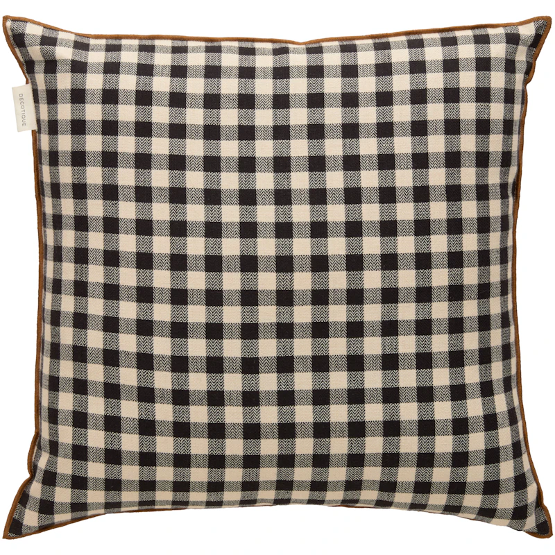 Outline Check Cushion 50x50 cm, Black