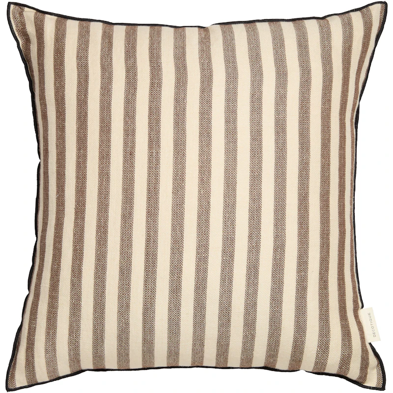 Outline Stripe Cushion 50x50 cm, Dark Brown