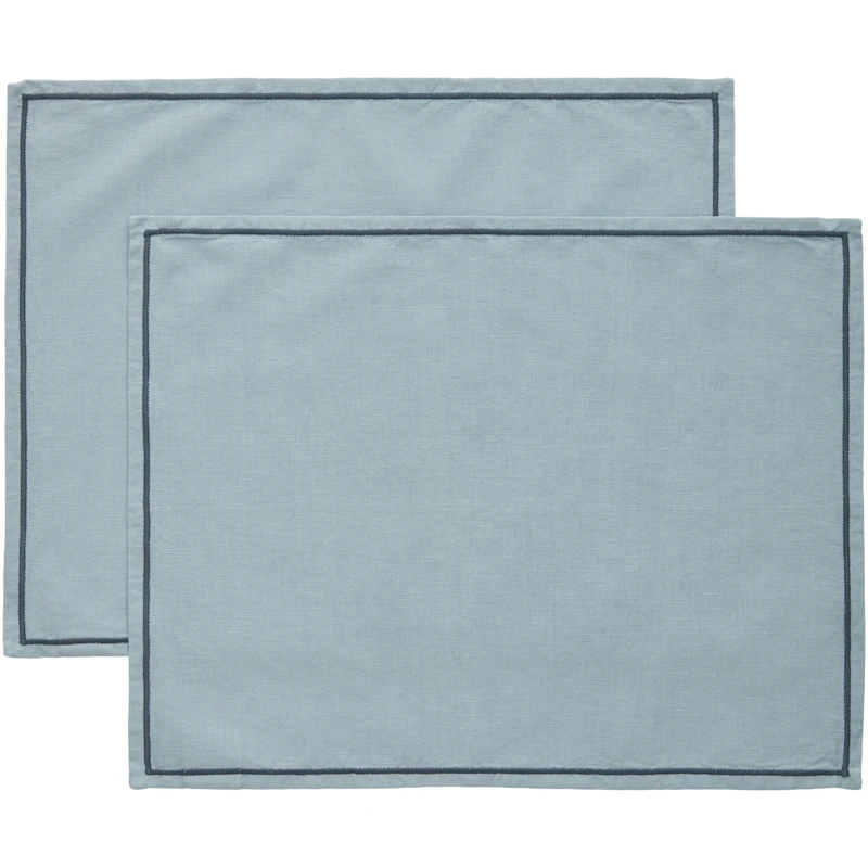 Sienna Placemat 2-pack 35x45 cm, Dusty Blue