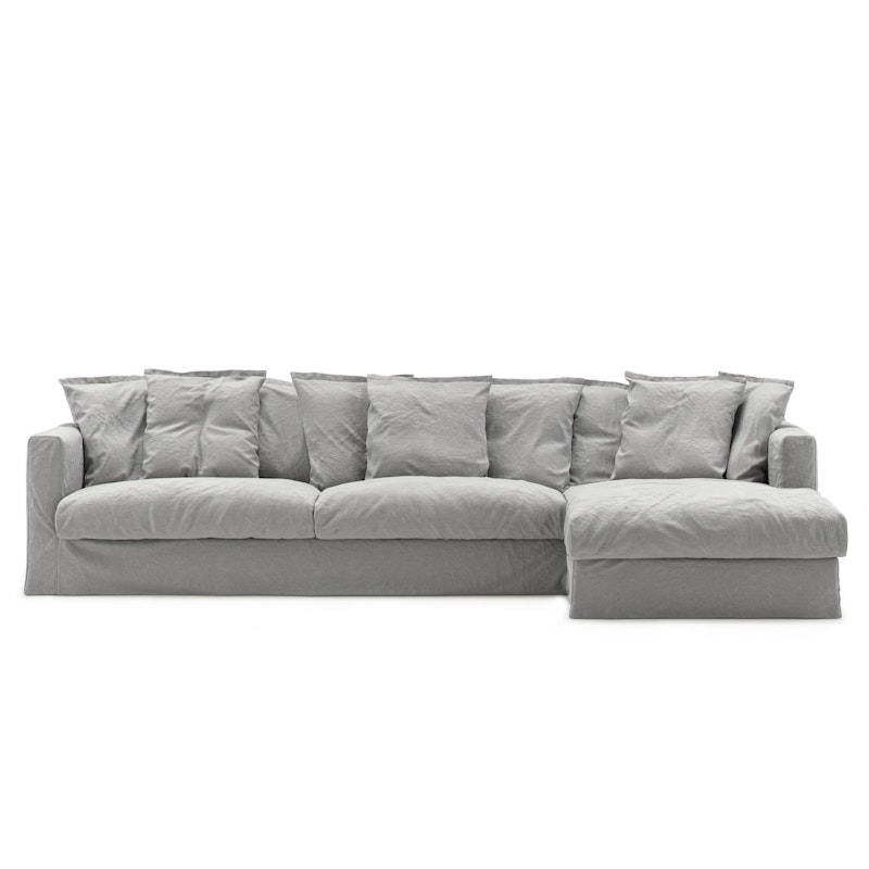 Upholstery For Le Grand Air 3-seater Sofa Linen Divan Right, Foggy Morning
