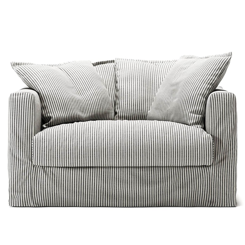 Upholstery For Le Grand Air Love Seat Linen, Ash Stripe