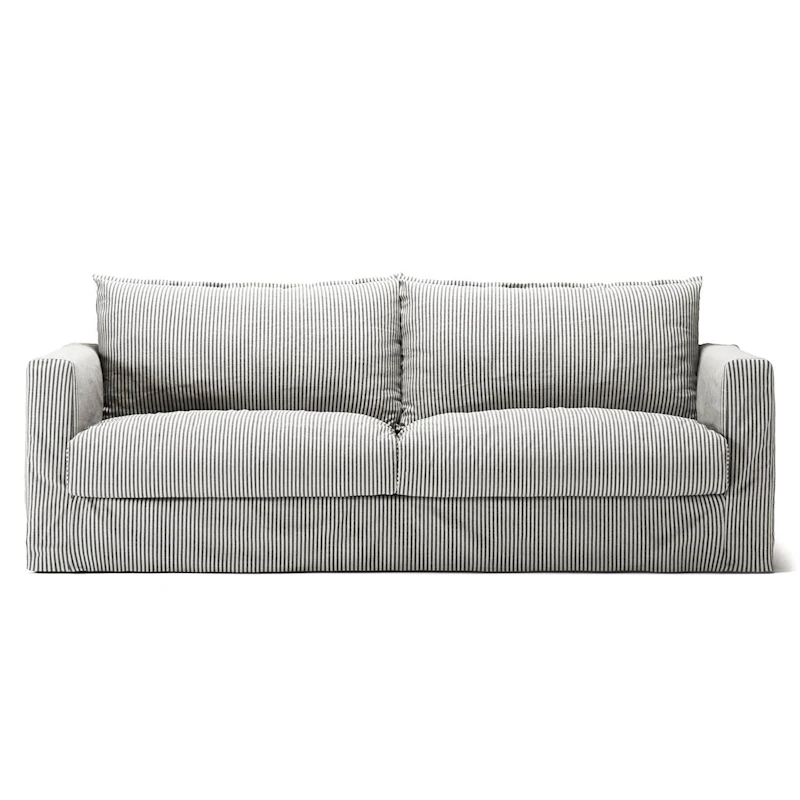 Upholstery For Le Grand Air Nou 3-seater Sofa Linen, Ash Stripe
