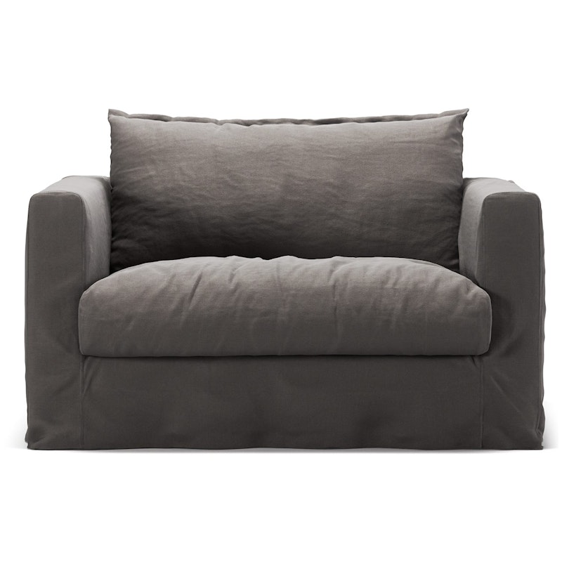 Upholstery For Le Grand Air Nou Love Seat Linen, Smokey Granite