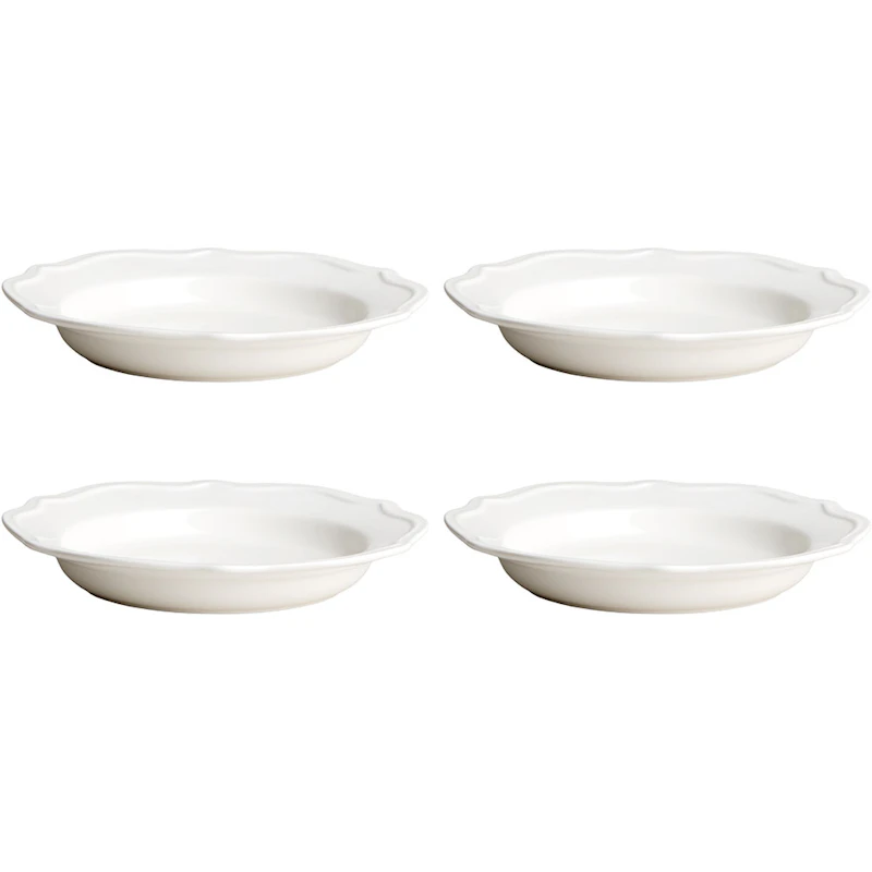 Violette Deep Plate 23 cm 4-pack, White