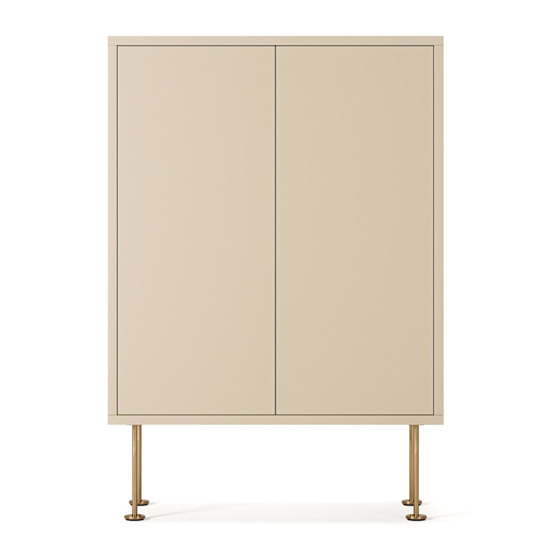 Vogue 64 Cabinet, Sand / Brass
