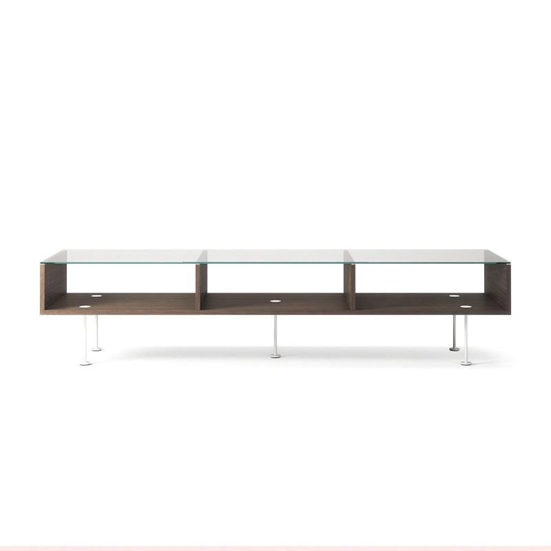 Vogue Coffee Table 45x165 cm, Smoked Oak / White