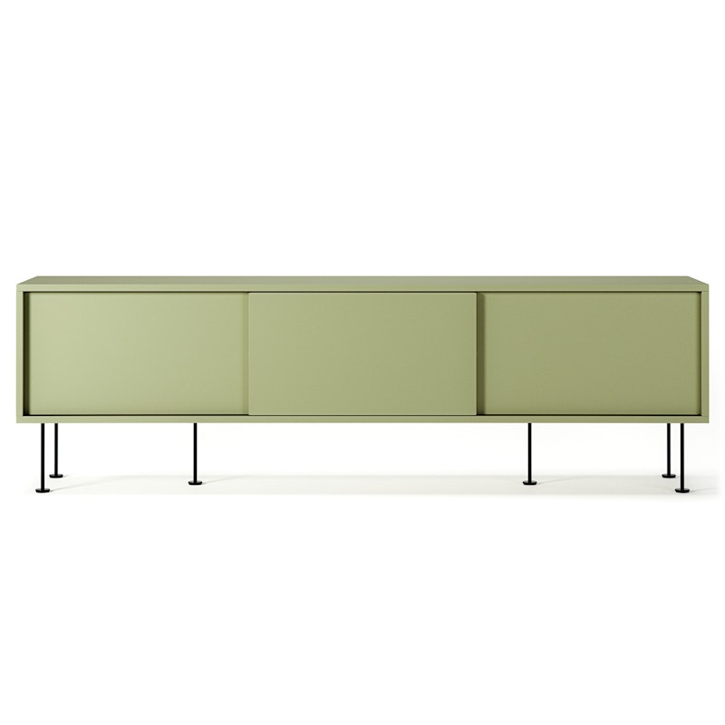 Vogue Media Bench With Legs 180 cm, Lint / Black