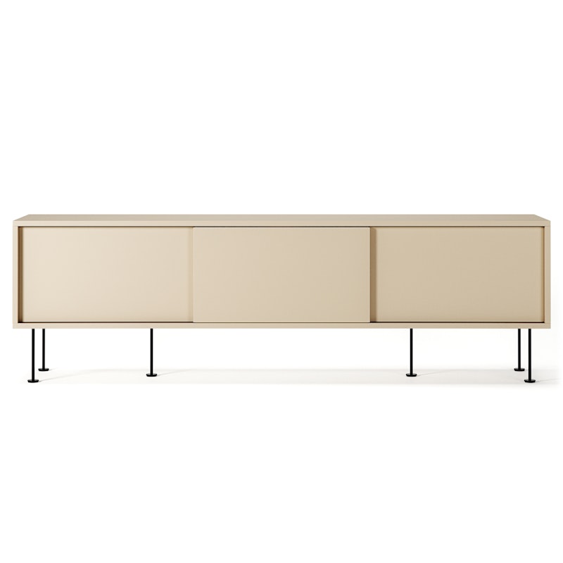 Vogue Media Bench With Legs 180 cm, Sand / Black