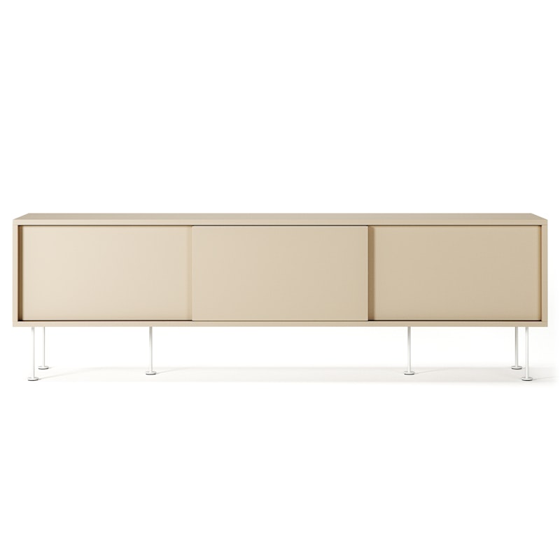 Vogue Media Bench With Legs 180 cm, Sand / White