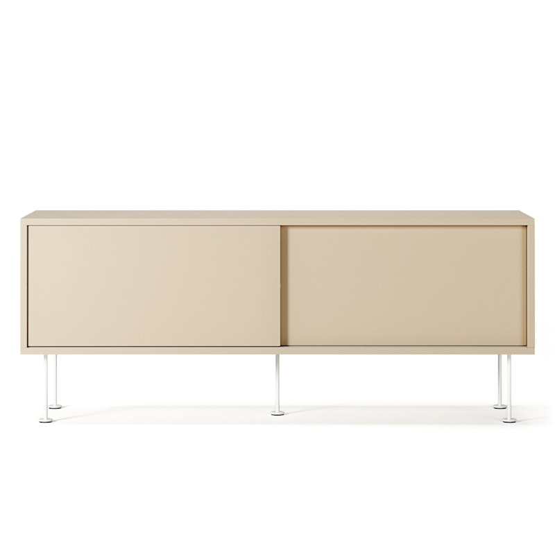 Vogue Media Bench With Legs 136 cm, Sand / White