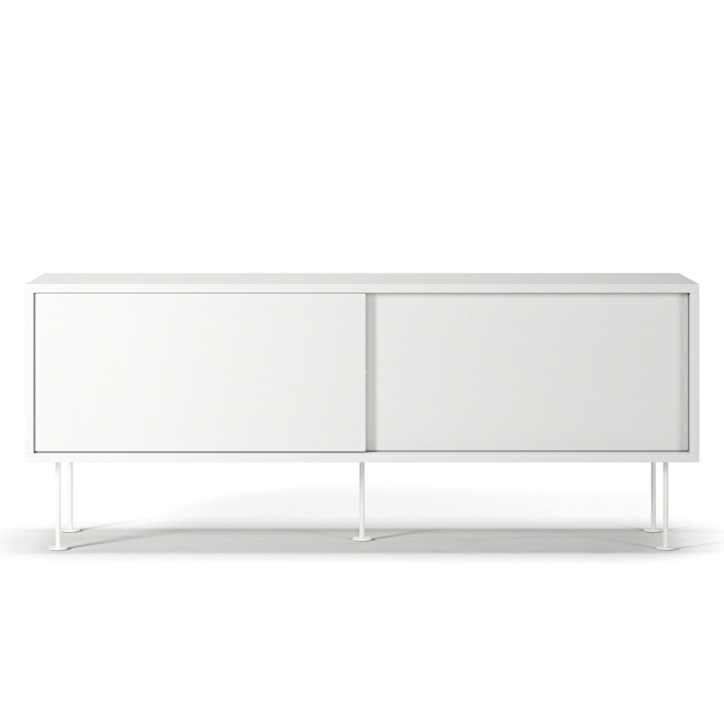 Vogue Media Bench With Legs 136 cm, White