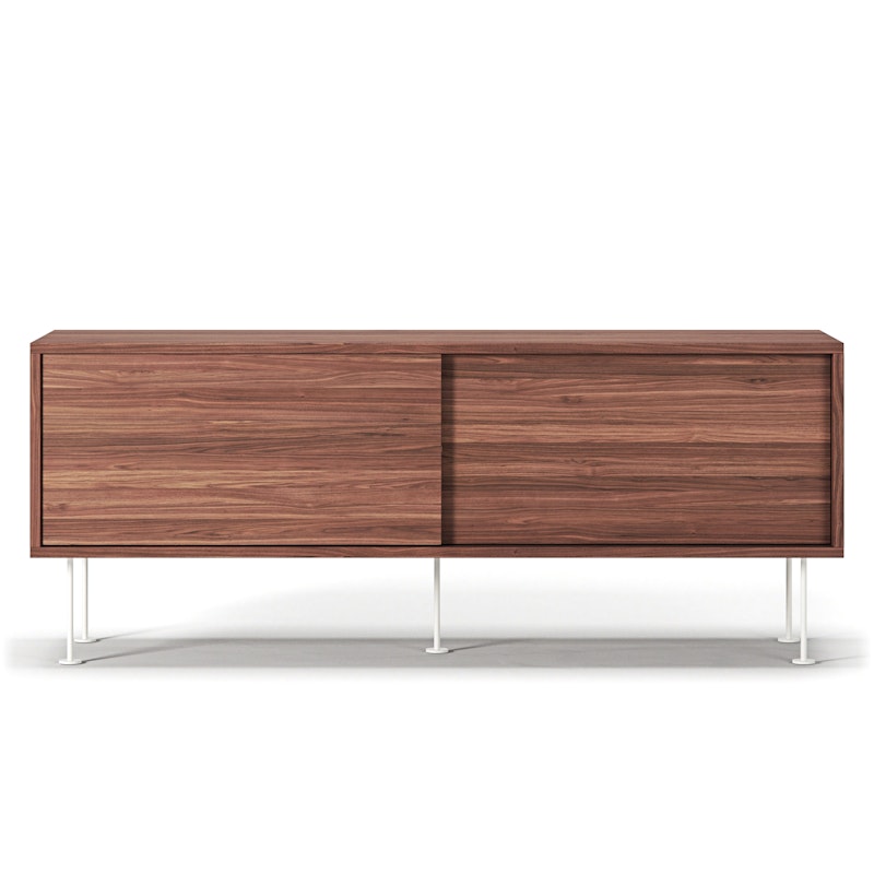 Vogue Media Bench With Legs 136 cm, Walnut / White