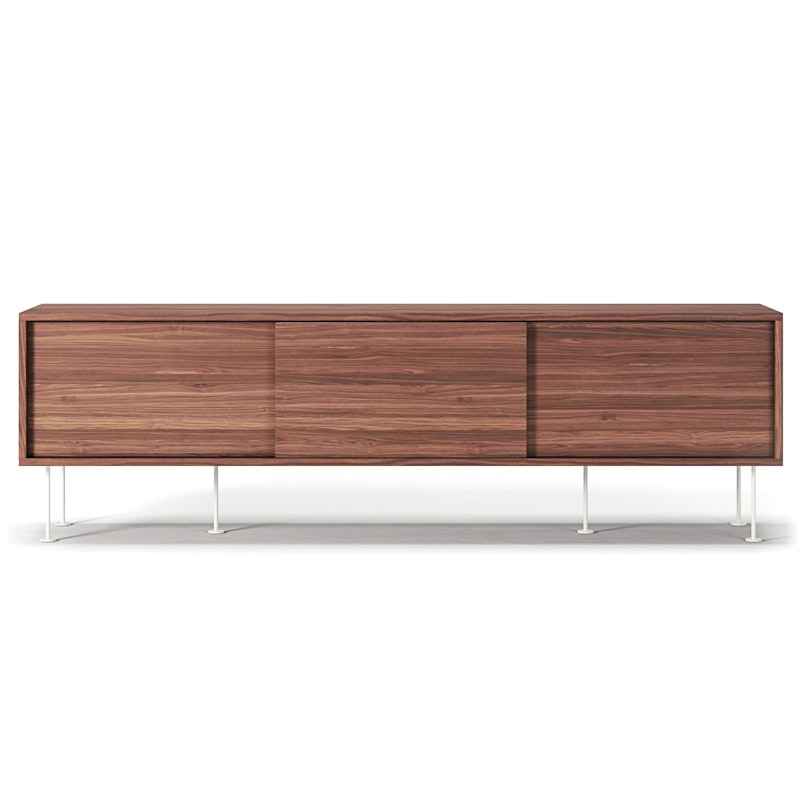 Vogue Media Bench With Legs 180 cm, Walnut / White