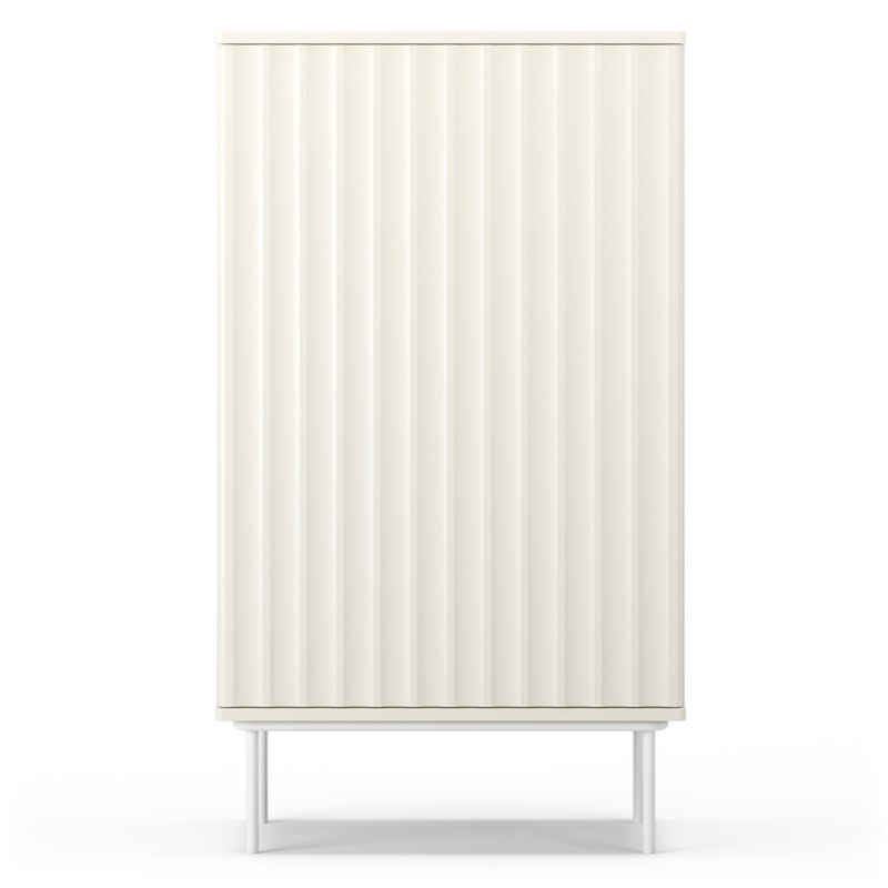 Wave Cabinet With 1 Door, Creme