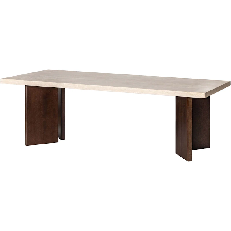 Eden Coffee Table, Smoked Oak / Travertine