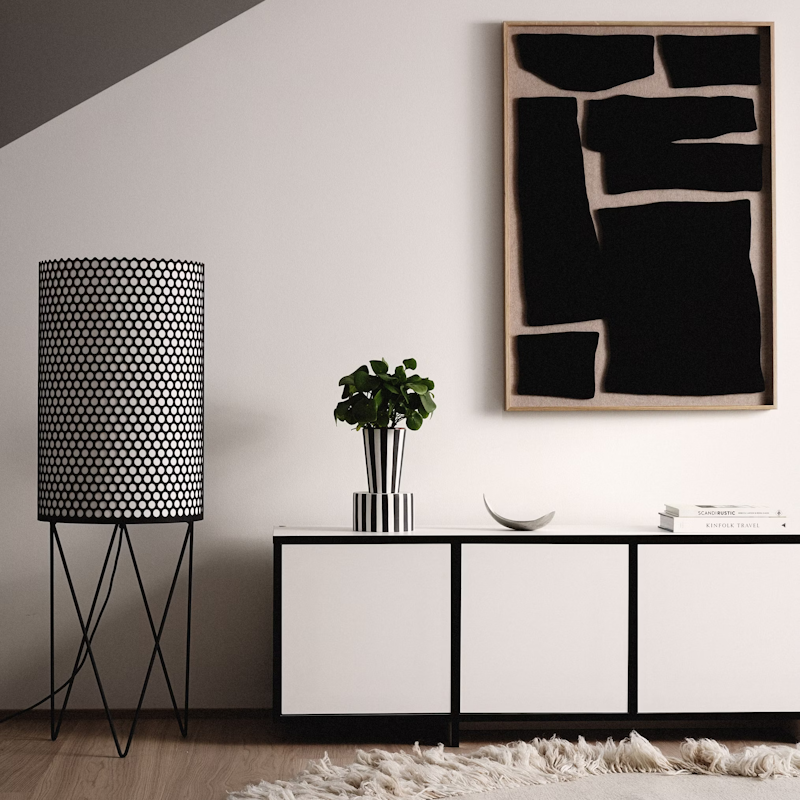 NOIR Media Bench, White / Black