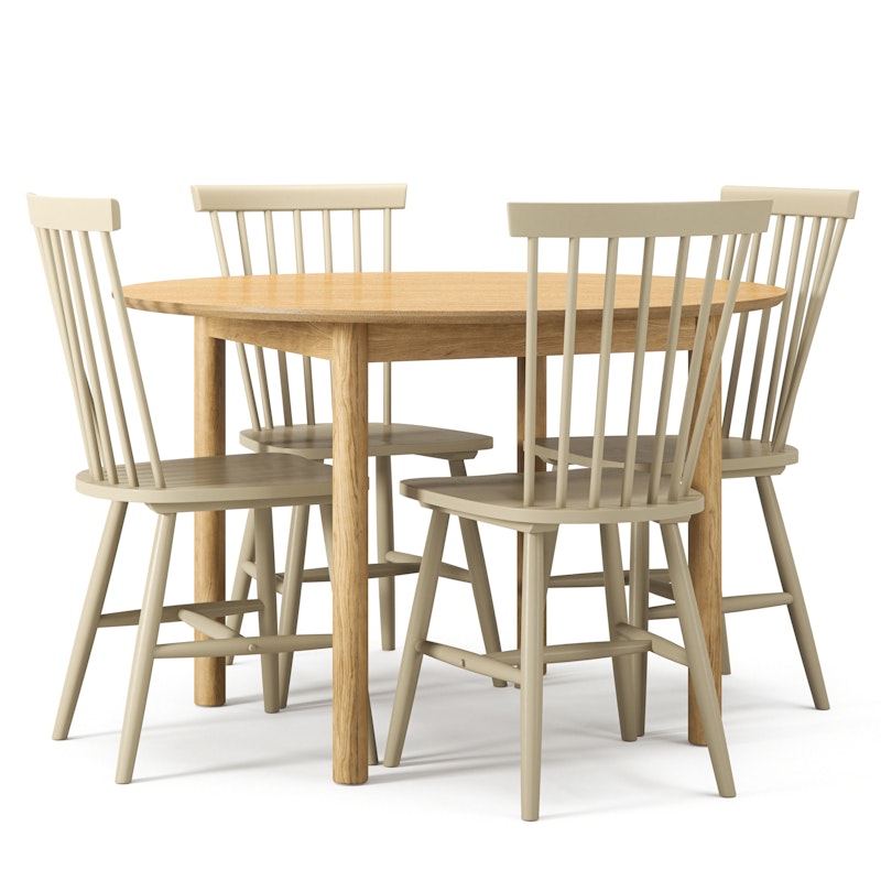 Wood Table Set, Oak / Greige