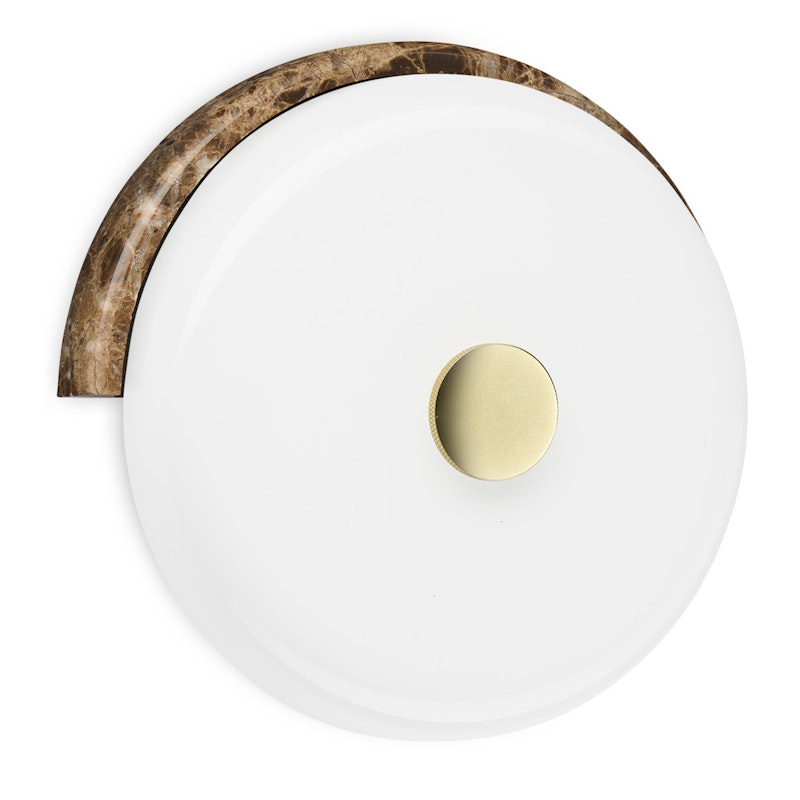 Trip Wall Lamp, Marble Emperador / Opal