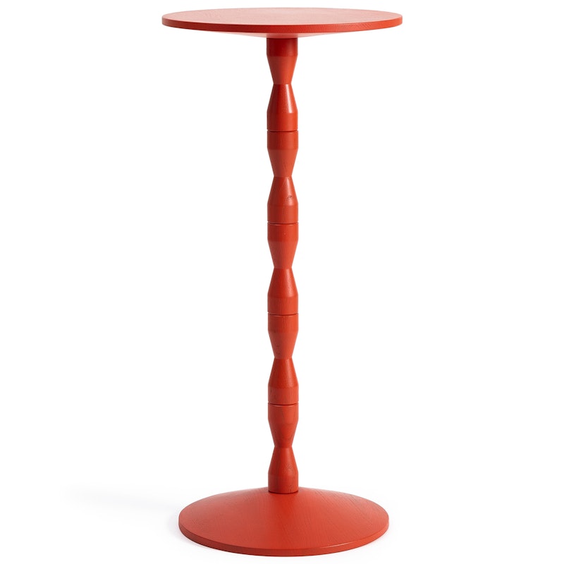 Pedestal Side Table Oak, Red