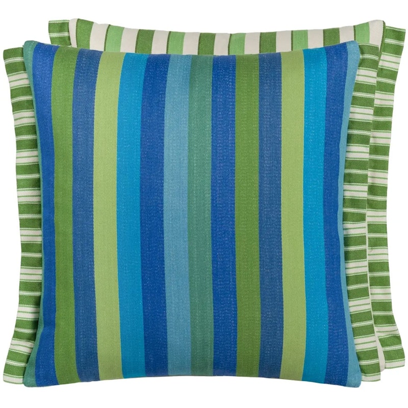 Cork Street Stripe Cushion 43x43 cm, Cobalt