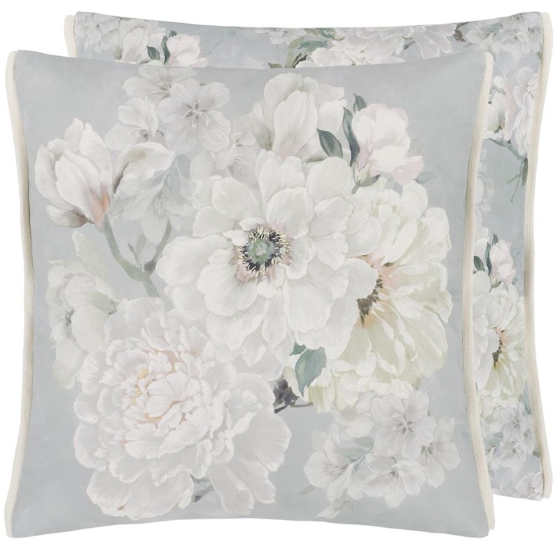 Fleur Blanche Cushion 50x50 cm, Platinum