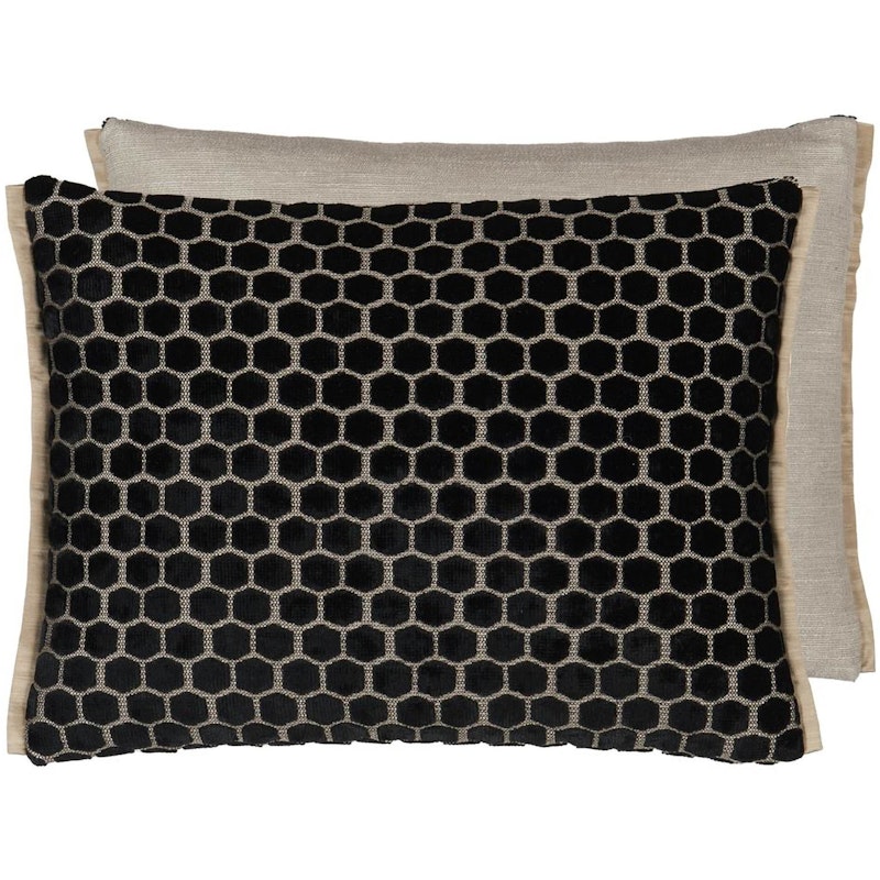 Jabot Cushion 30x40 cm, Noir