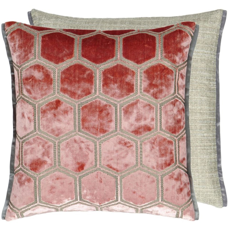 Manipur Cushion 43x43 cm, Coral