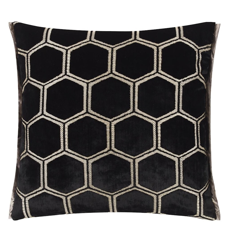 Manipur Cushion 43x43 cm, Noir