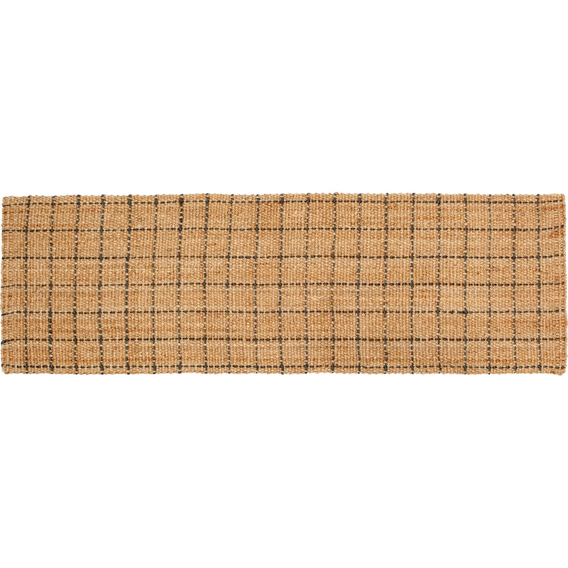 Freja Rug Checked Natural, 80x250 cm