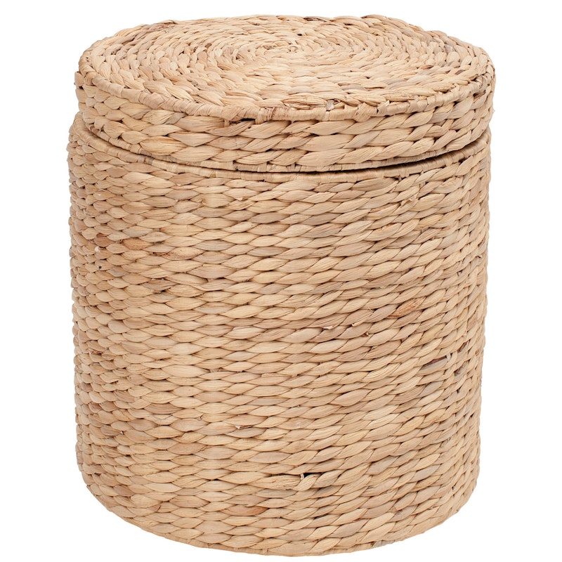 Lily Pouf With Lid, Natural