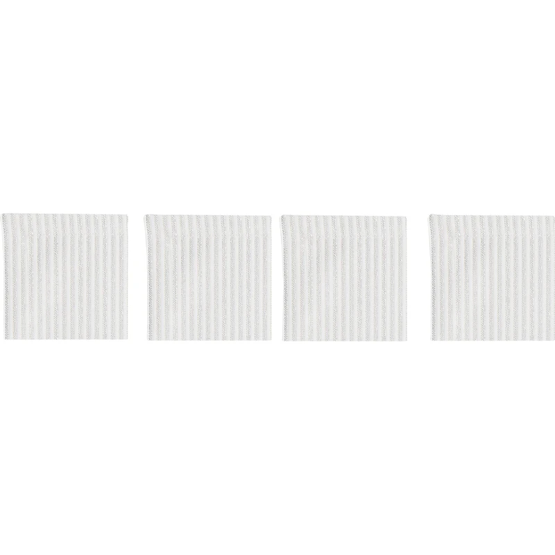 Narrow Stripe Coasters 10x10 cm 4-pack, White