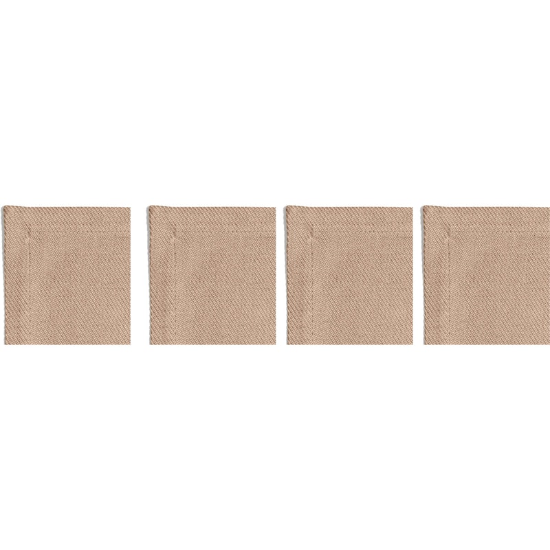 Plain Coasters 10x10 cm 4-pack, Beige