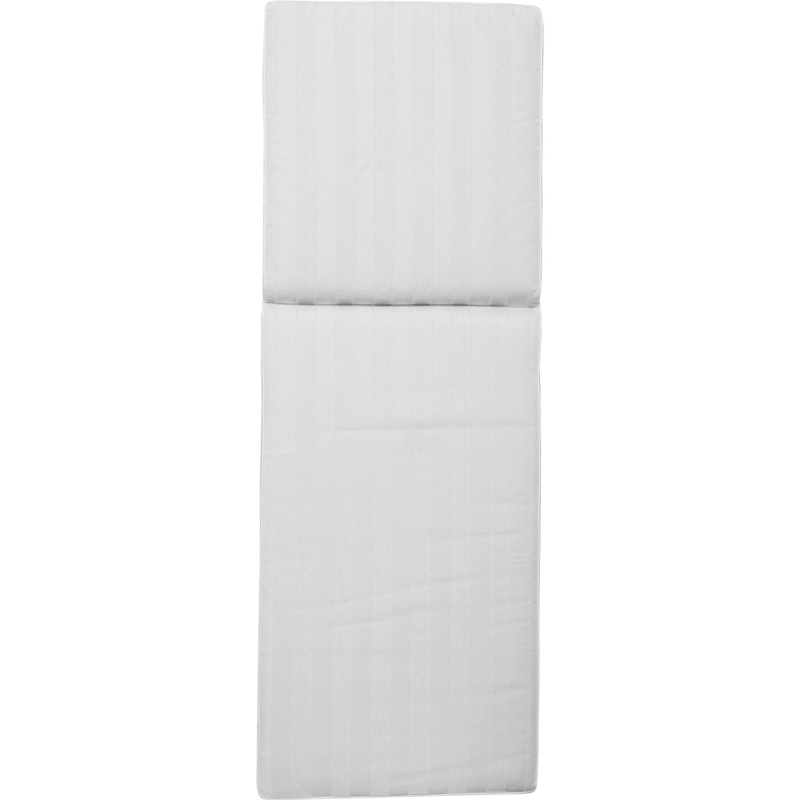 Wide Stripe Sunbed Cushion 60x186 cm, White