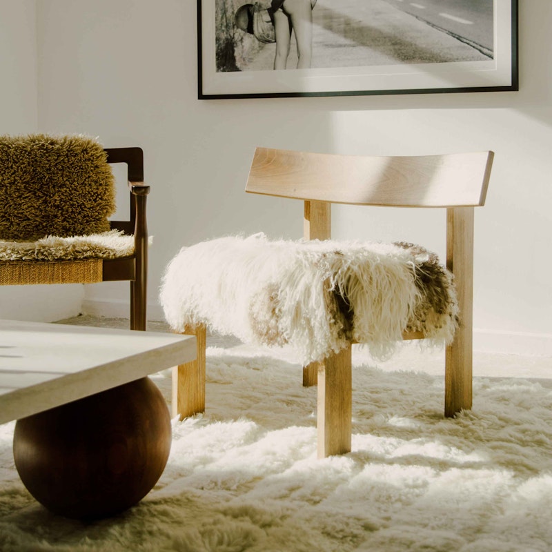 Easy Lounge Chair Sheepskin Walnut RoyalDesign