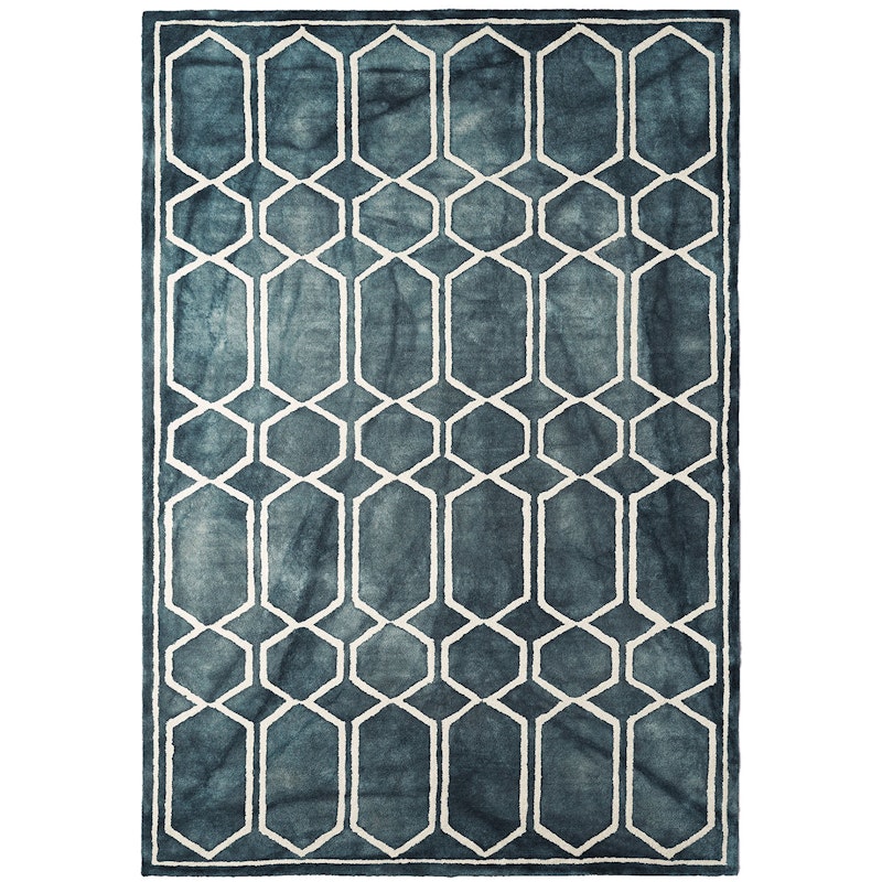 Tie Dye Wool Rug 200x300 cm, Graphite Ink