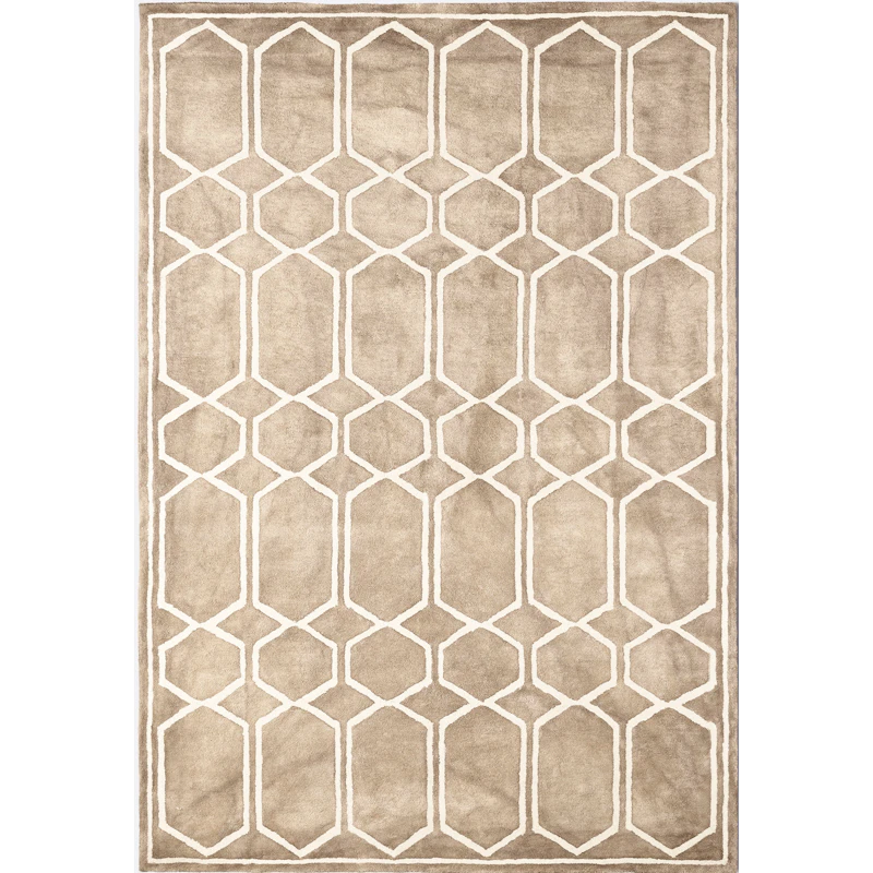 Tie Dye Wool Rug 250x350 cm, Beige