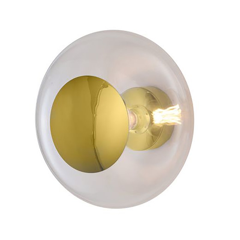 Horizon Wall / Ceiling Lamp 36 cm, Clear/Gold