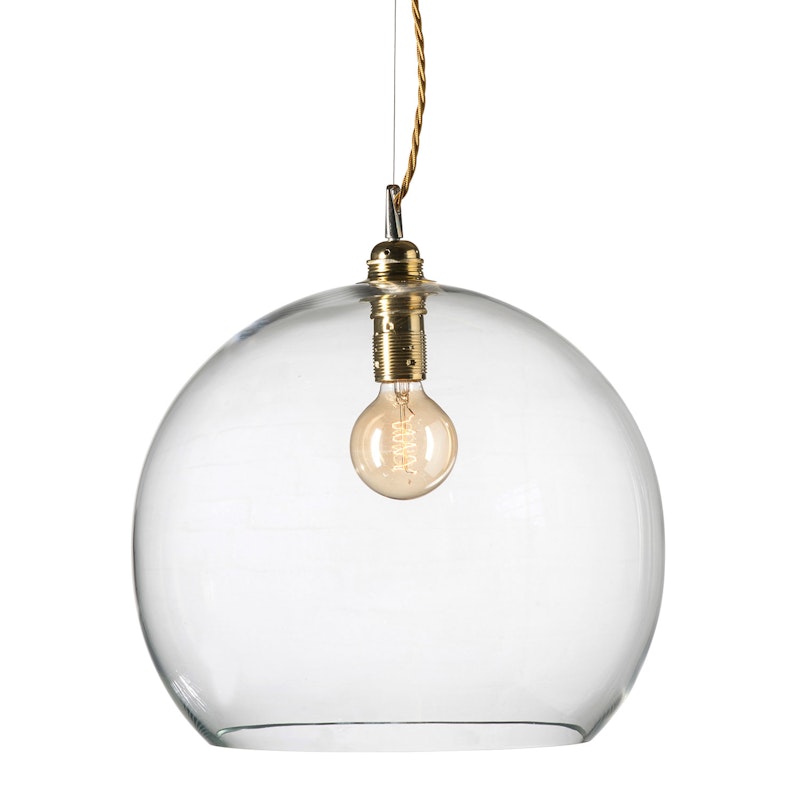 Rowan Pendant Ø39 cm, Clear/Brass