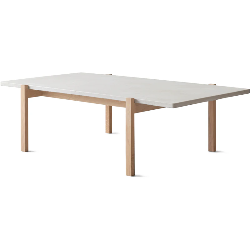 Eugene Coffee Table 70x125 cm, Light Concrete / Light Oak