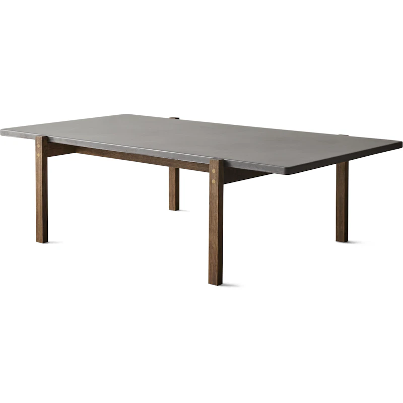 Eugene Coffee Table 70x125 cm, Dark Concrete / Dark Oak