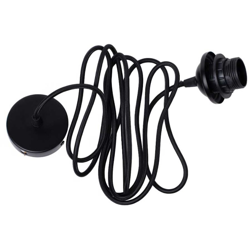 Edgeform Cord Set For Pendant With Canopy 300 cm, Black