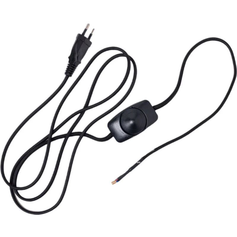Edgeform Cord Set With Dimmer For Wall Lamp, Black