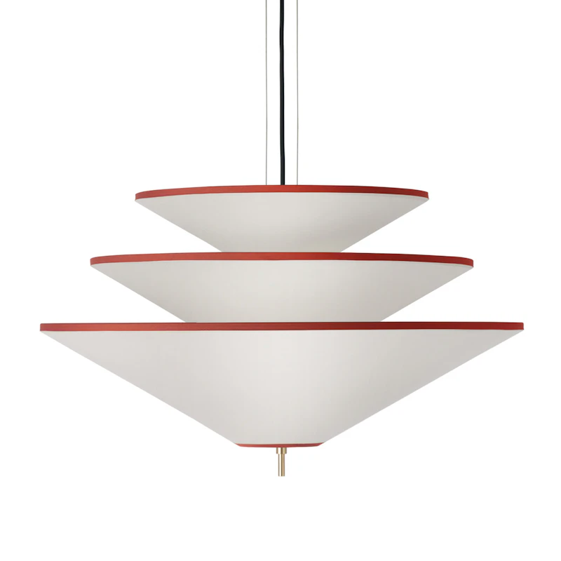 Tafta Mix Pendant Lamp Ø65 cm, Red / Off-white